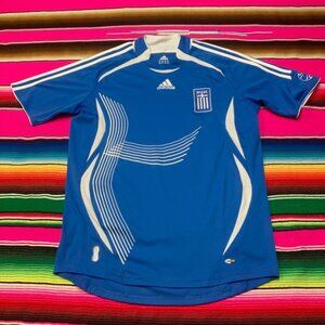 adidas Greece FC 2006 2008 Home Jersey Mens M Home Kit Soccer Player Issue ΕΛΛΑΣ